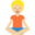 person in lotus position, medium-light skin tone